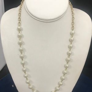 Gold Tone Pearl Necklace